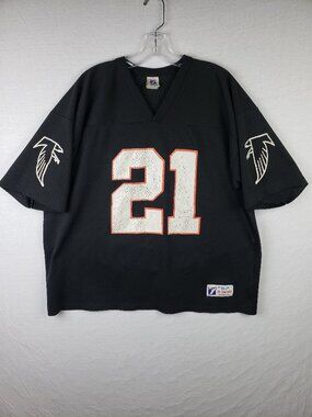 Vintage 90s Atlanta Falcons #21 Deion Sanders Football-NFL Logo 7 Jersey Size XL